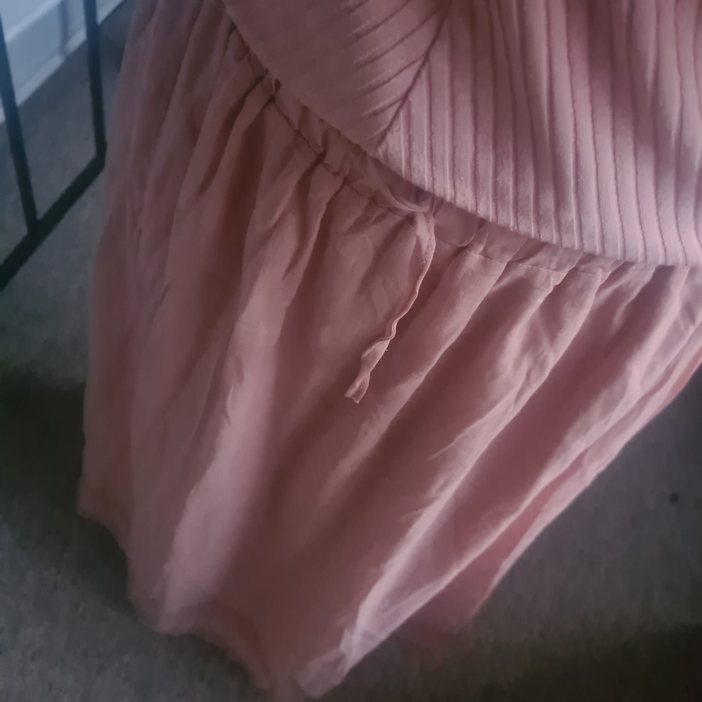 Customer photo review of Buddha Stones Solid Lace Elastic Waist Ramie Linen Women's Skirt