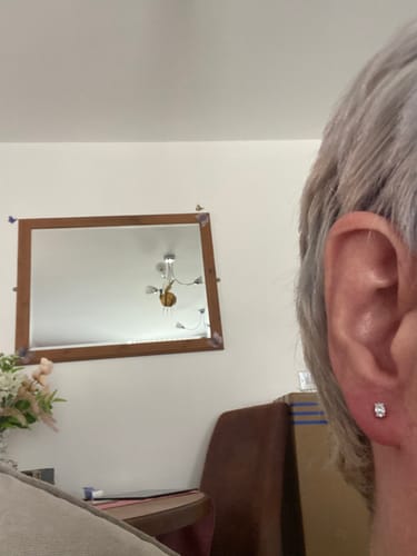 Customer photo review of World's First Lab Grown Diamond Sleep Stud Earrings