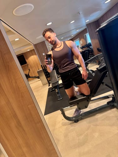 Customer photo review of Premium Ultra-Soft Cotton Fitted Tank 3 Pack