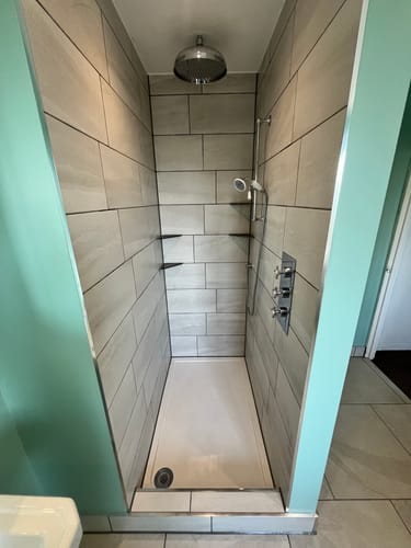 Customer photo review of Anti Slip 1200 x 800 Rectangle Stone Shower Tray