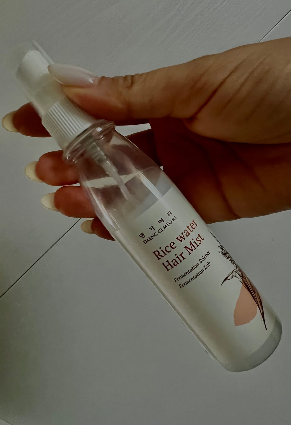 Customer photo review of Ароматен спрей-грижа за хидратация и блясък DOORI Перлен блясък Rice Water Hair Mist