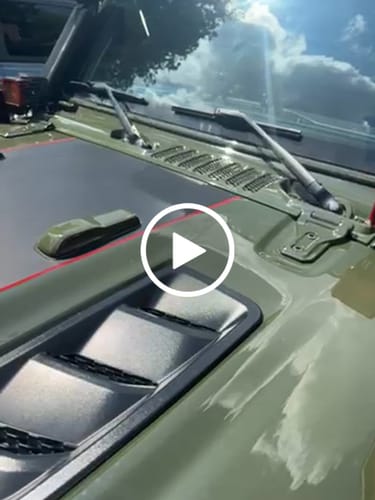 Customer video review of Cowl Wiper Panel Painted Factory Color JL/JT 2018-2025