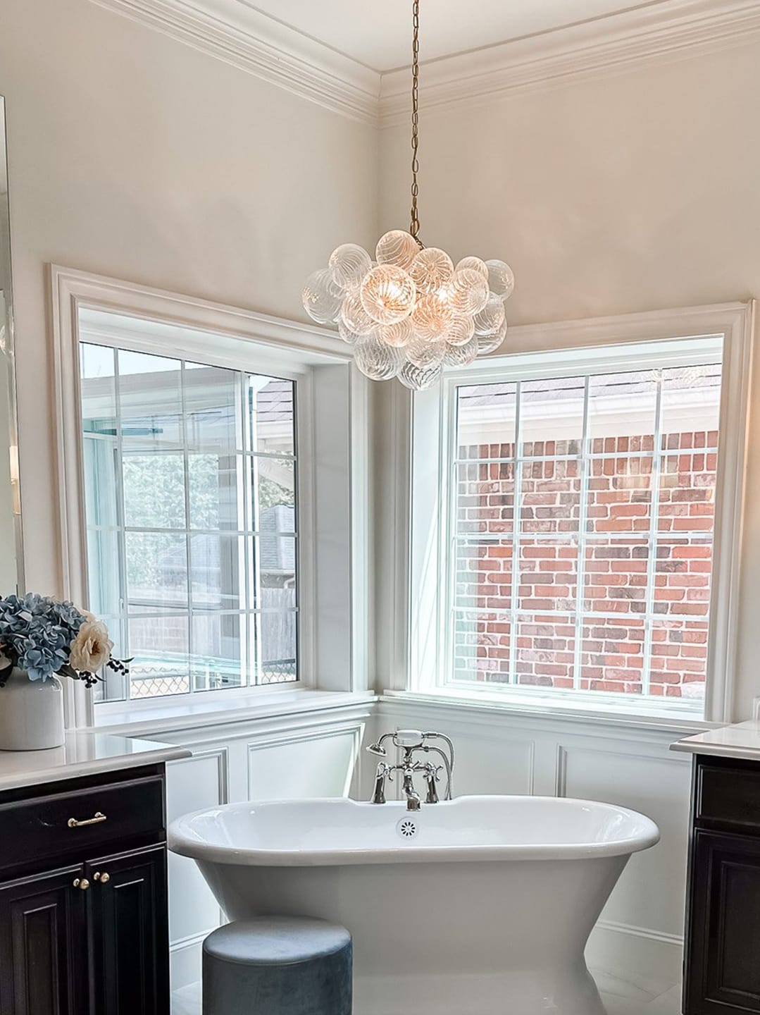 Customer photo review of Modern Decorative Swirled Glass Cluster Bubble Chandelier