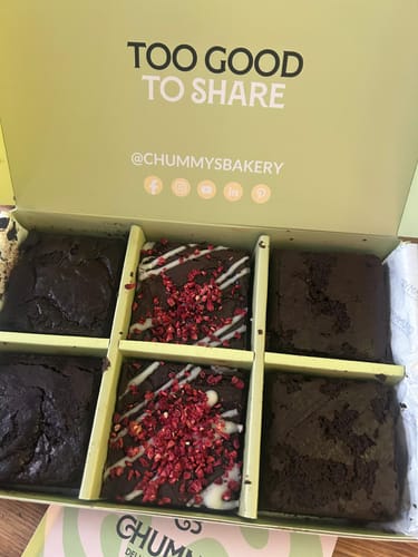 Customer photo review of Gluten Free & Vegan Postal Brownies Delivered To Your Door