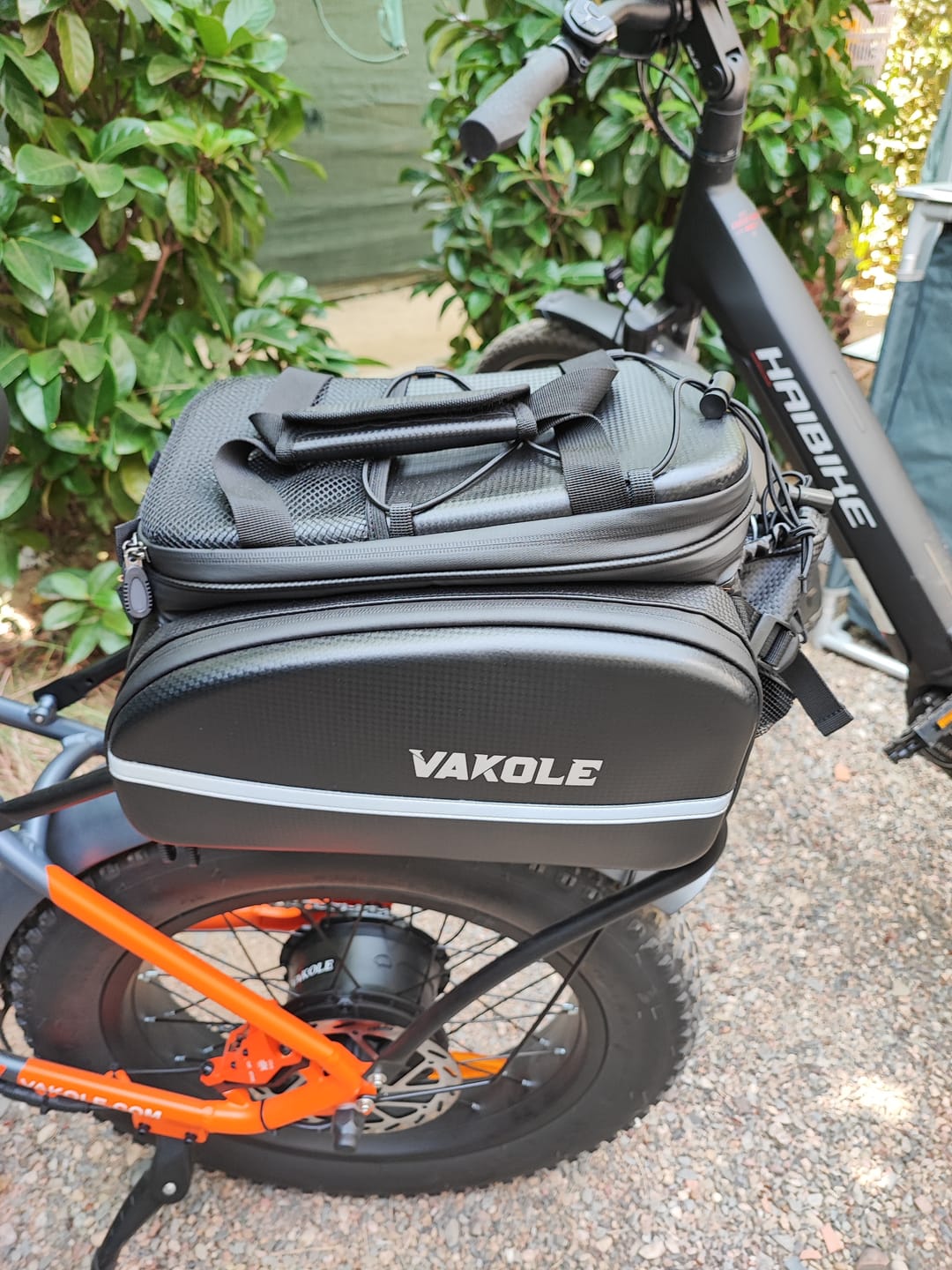 Customer photo review of Vakole Waterproof Bike Rack Bag With Large Capacity(17-35L) [Pre-Order]