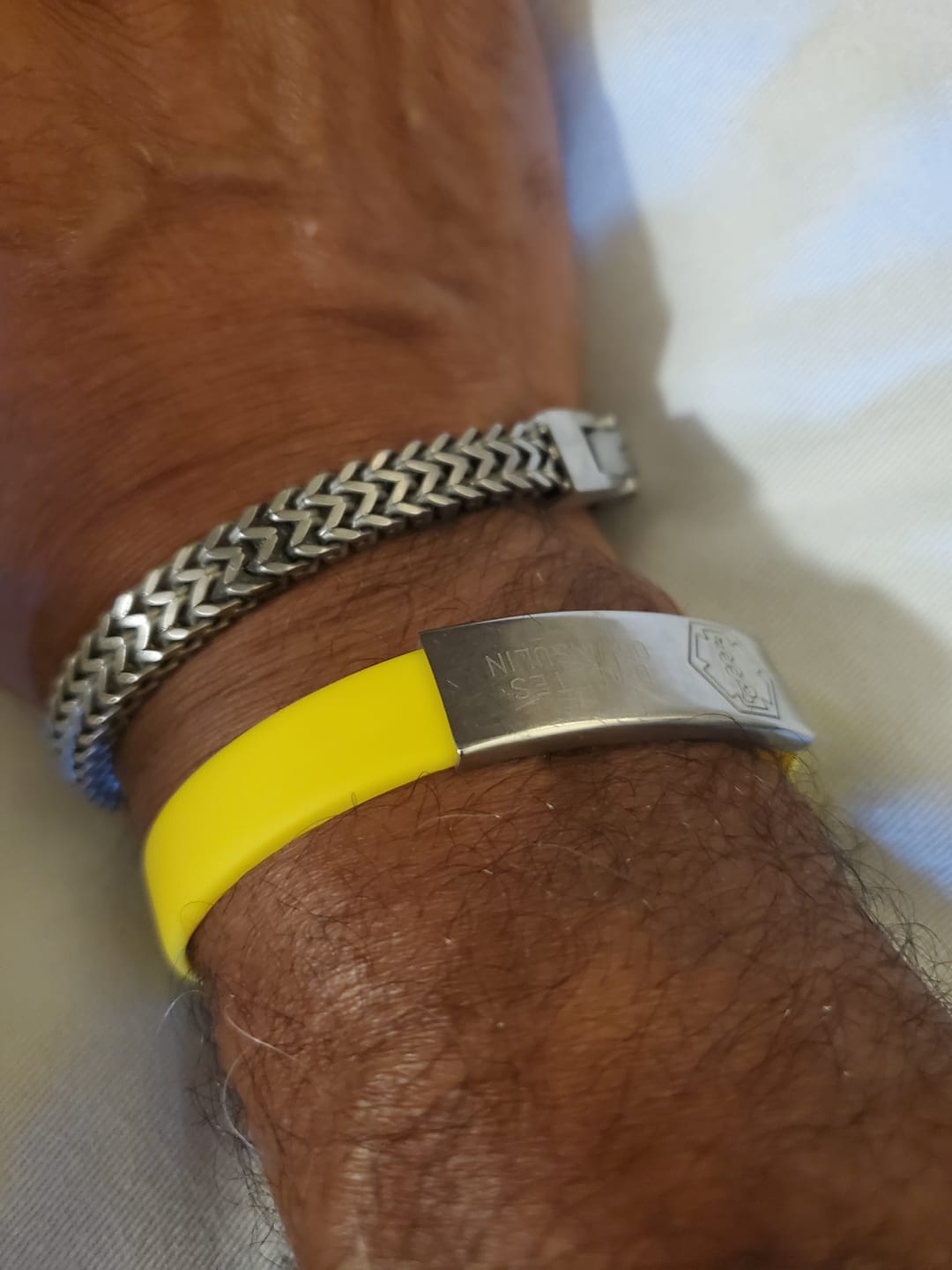 Customer photo review of Double Franco Link Matte Bracelet