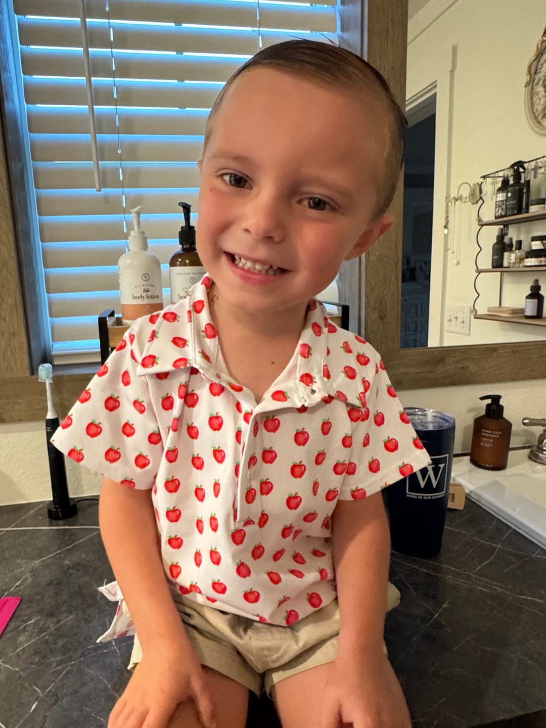 Customer photo review of Apple a Day Polo