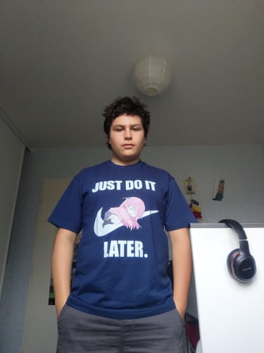 Customer photo review of Funny Anime Pattern Short Sleeve T-Shirt