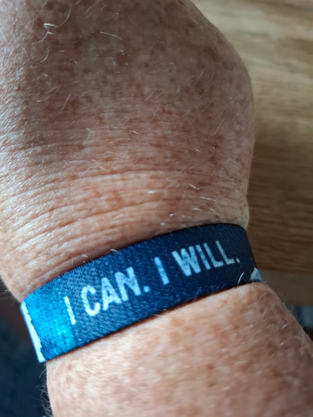 Customer photo review of I can. I will. - Elastisches Armband