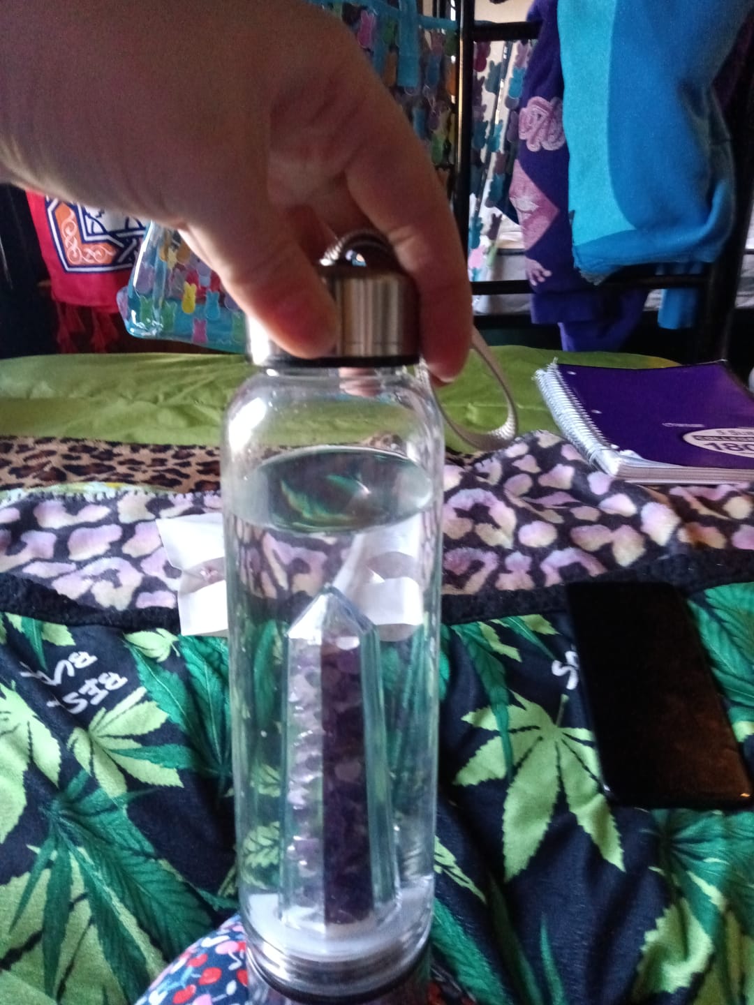 Customer photo review of Crystal Elixir Water Bottle
