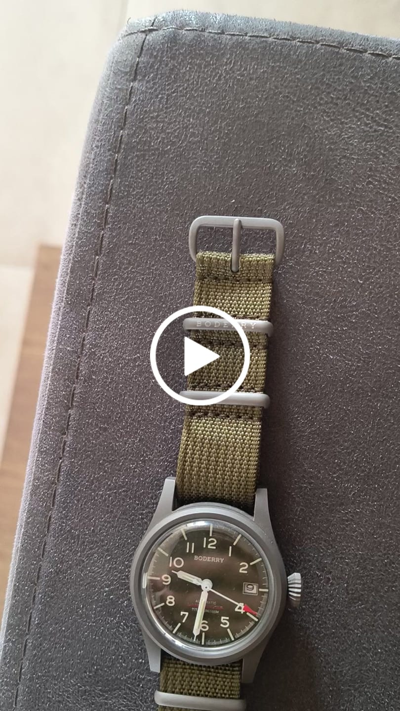 Customer video review of LANDMASTER - 100M Waterproof Titanium Automatic Field Watch | Green