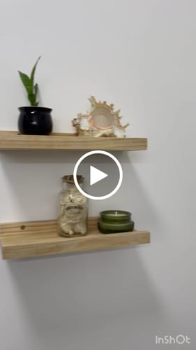 Customer video review of Set X2 Estantes Flotantes Madera Modernos Minimalista Marrón Claro