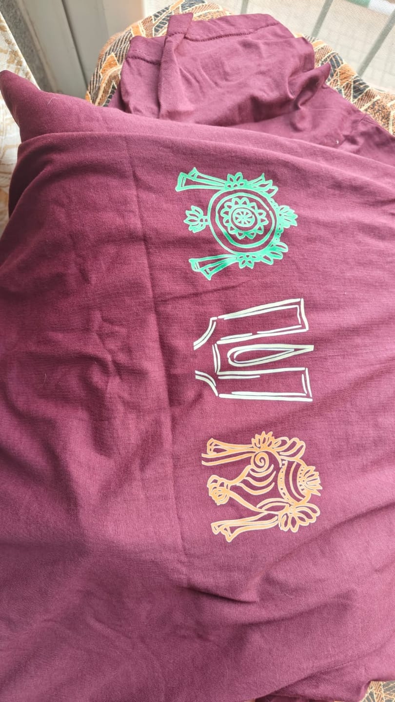 Customer photo review of Lord Thirupathi Balaji Namam Sangu Chakram T-Shirt