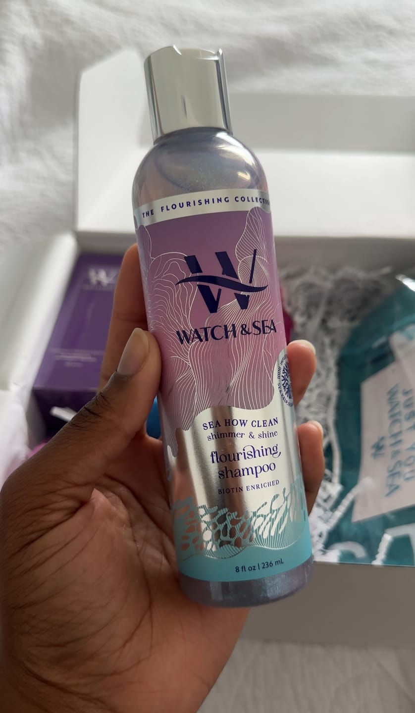 Customer photo review of “SEA HOW CLEAN” Shimmer & Shine Detangling Shampoo