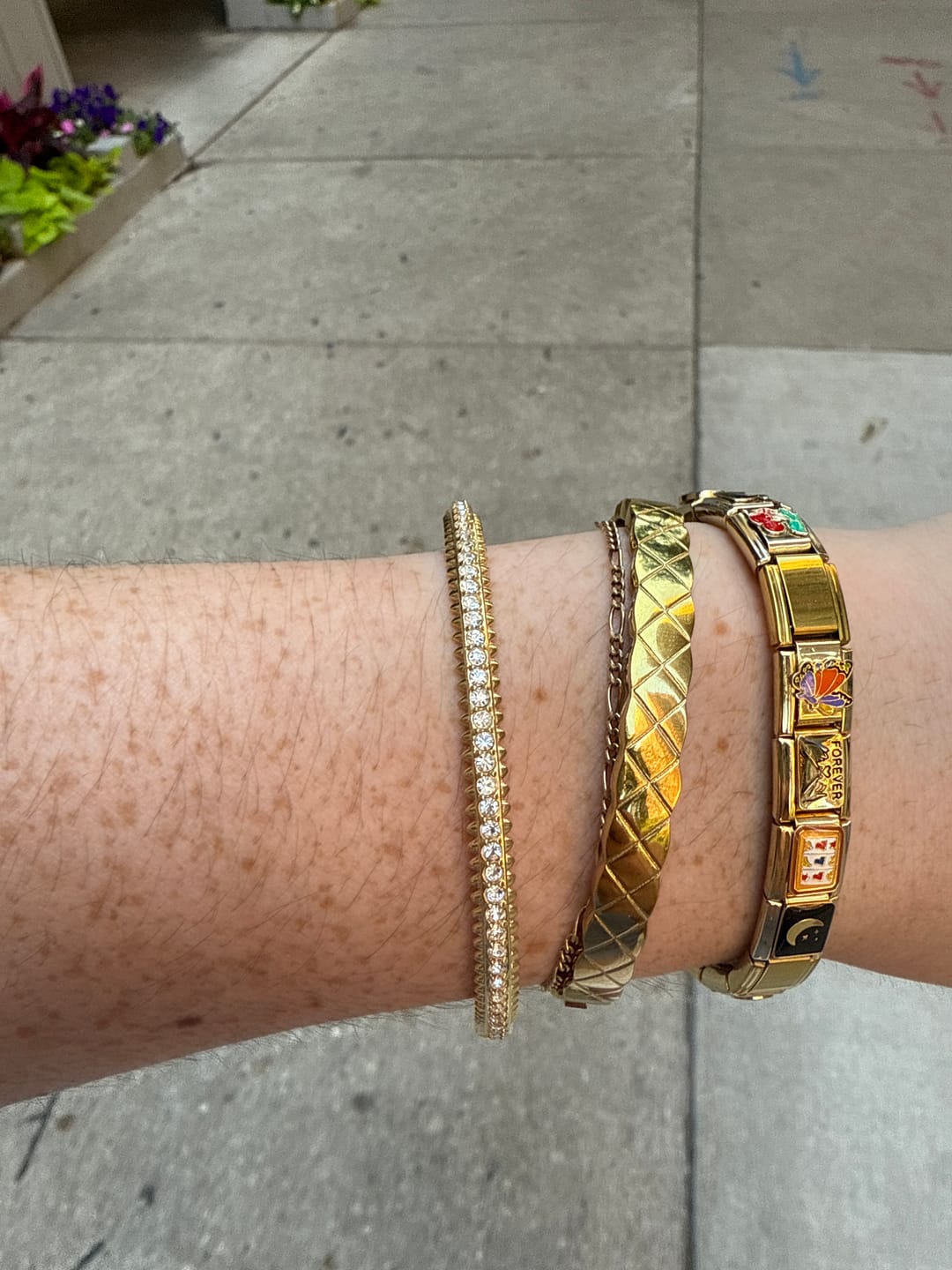 Customer photo review of Crested Bangle