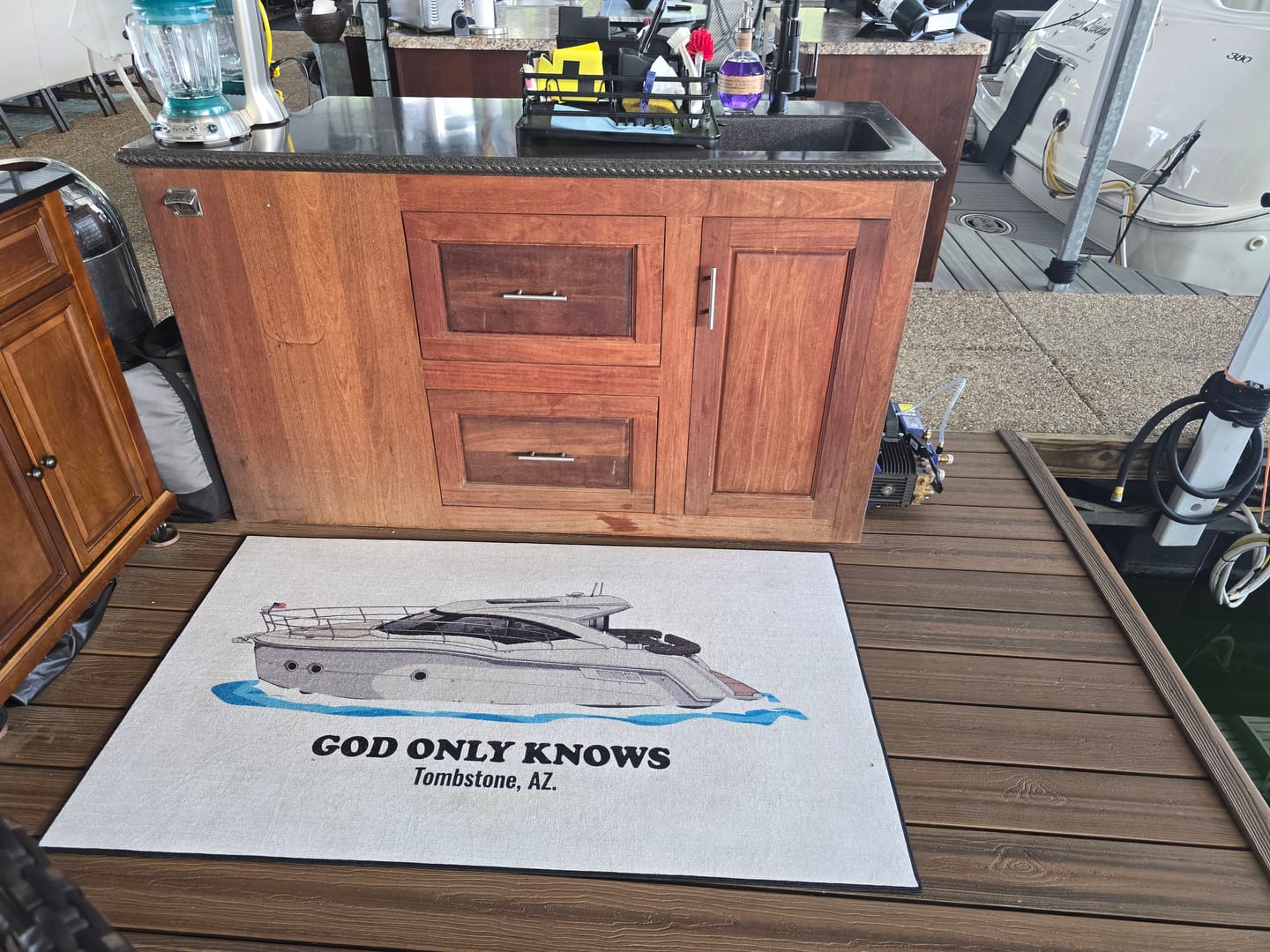 Customer photo review of Custom Indoor/Outdoor Dock Mat