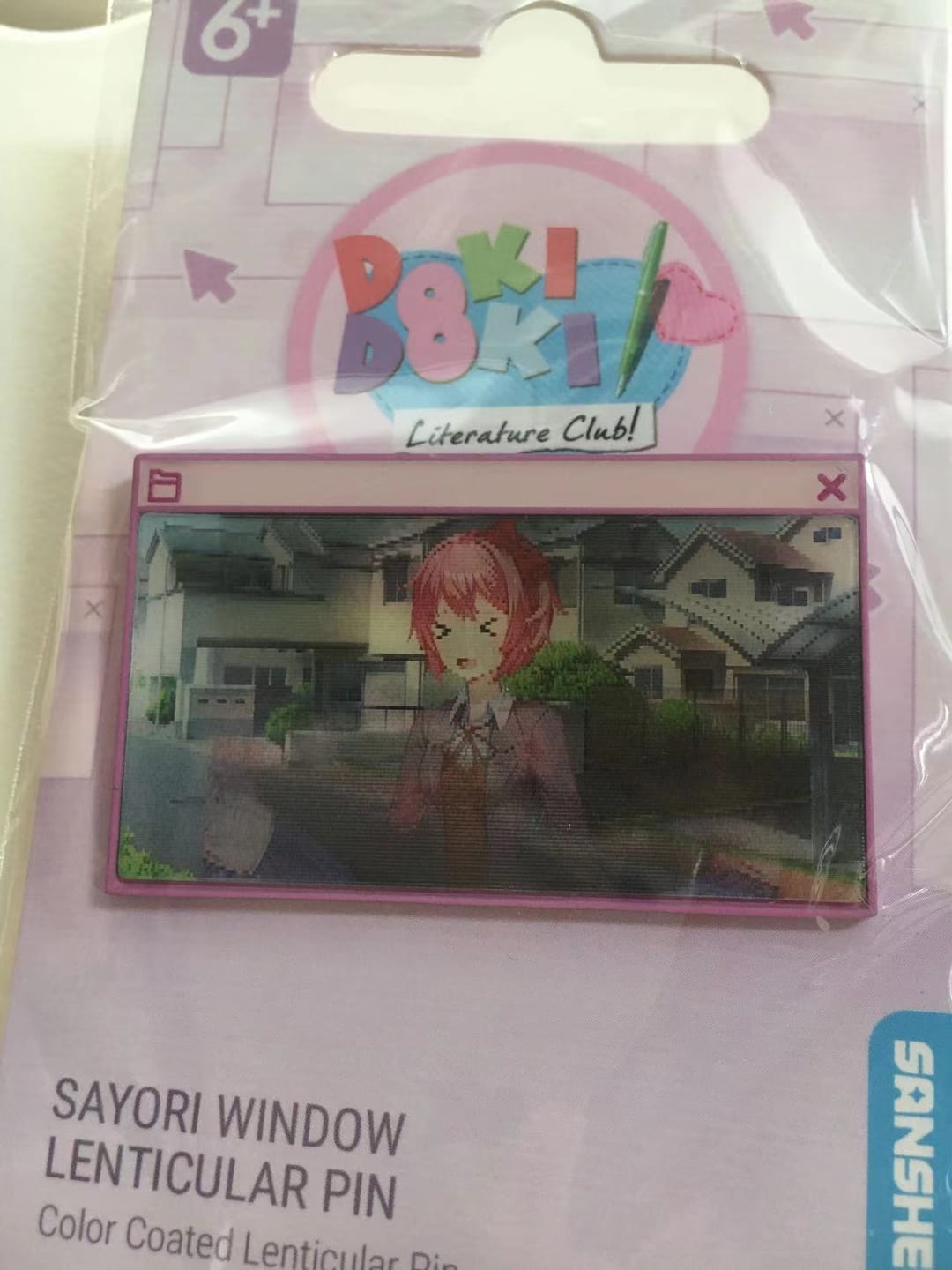 Customer photo review of Doki Doki Literature Club - Window Lenticular Pins