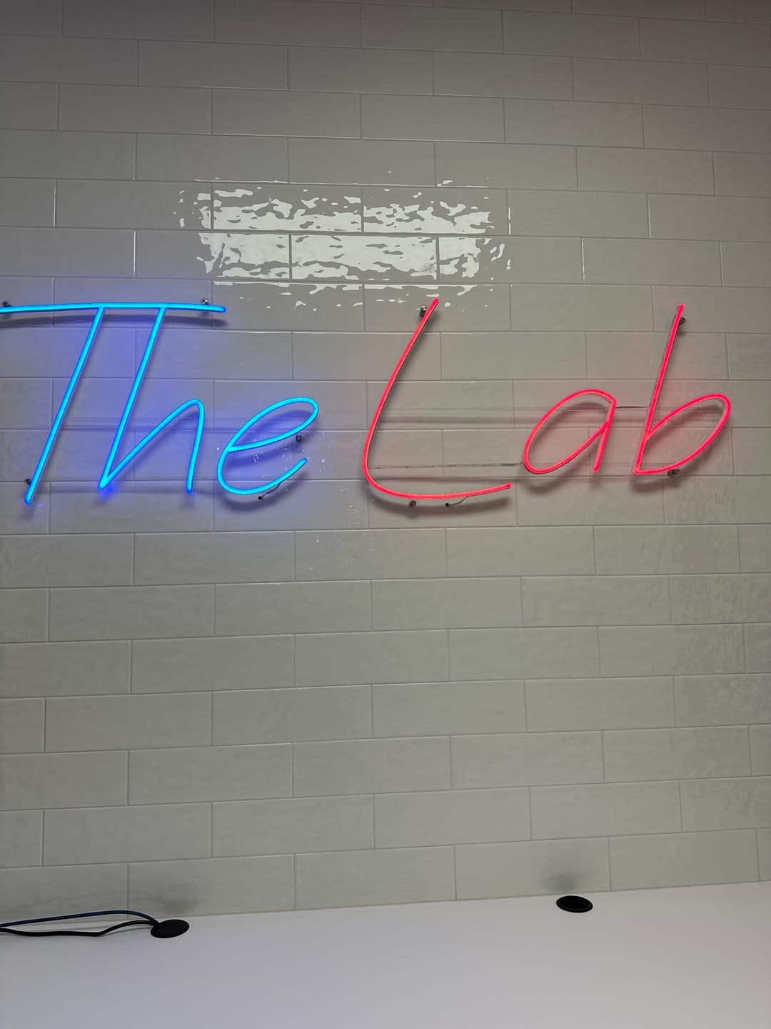 Customer photo review of 0h Baby Shower Sign in Neon