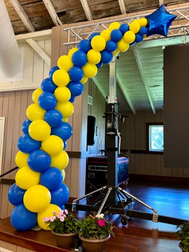 Customer photo review of 10x8 Ft Aluminum Balloon Arch Frame Wedding Arch Stand