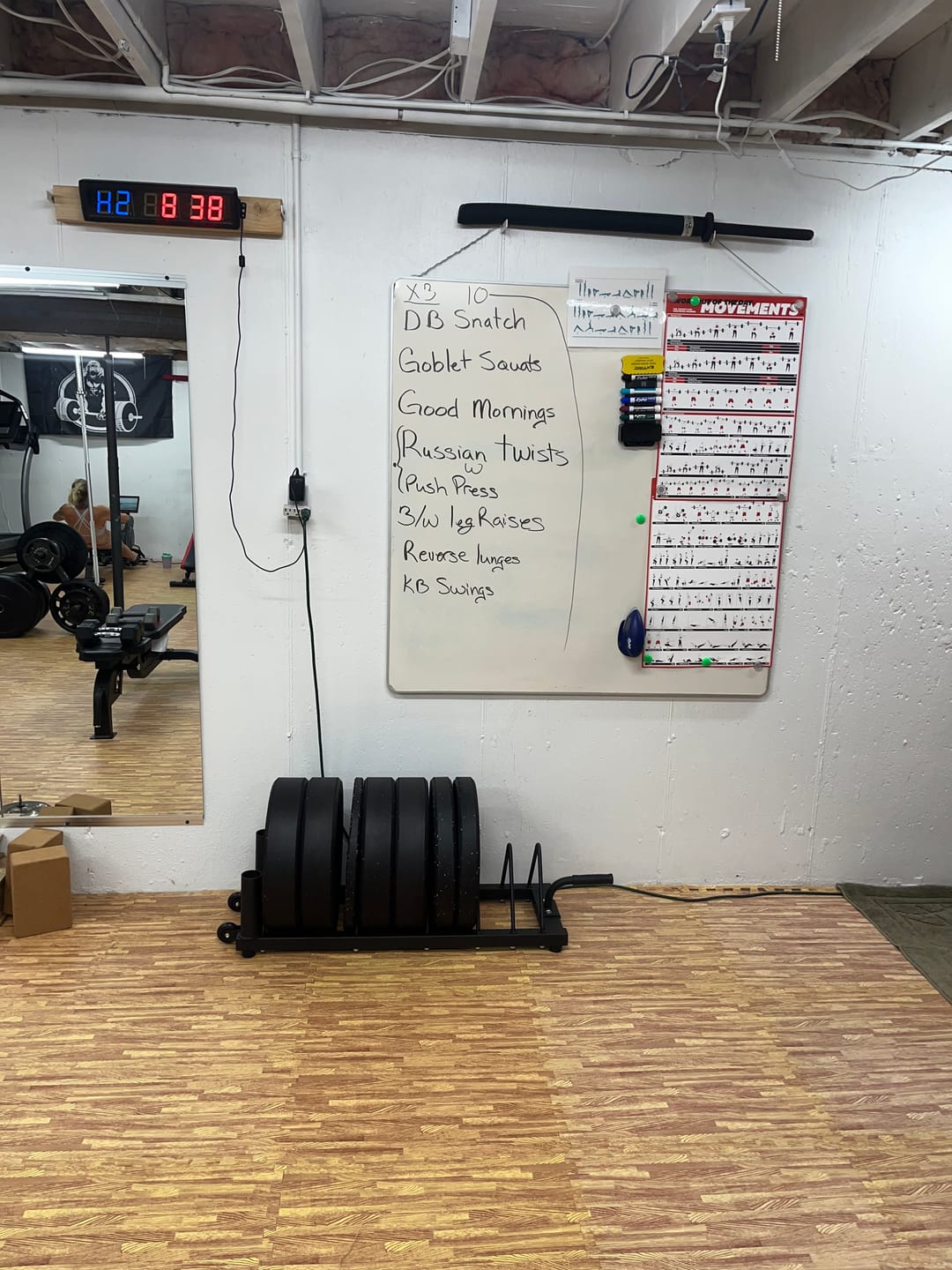 Customer photo review of Weight Storage Rack w/ Bar Sleeves