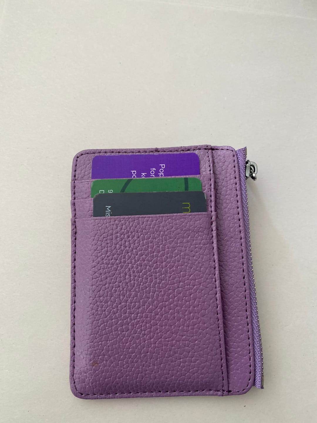 Customer photo review of Leather Card Holder and Zip Purse
