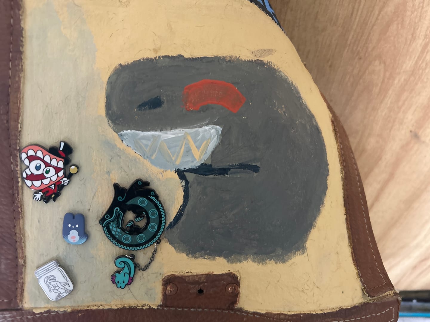 Customer photo review of Rain World - Cyan Lizard Hanger Pin