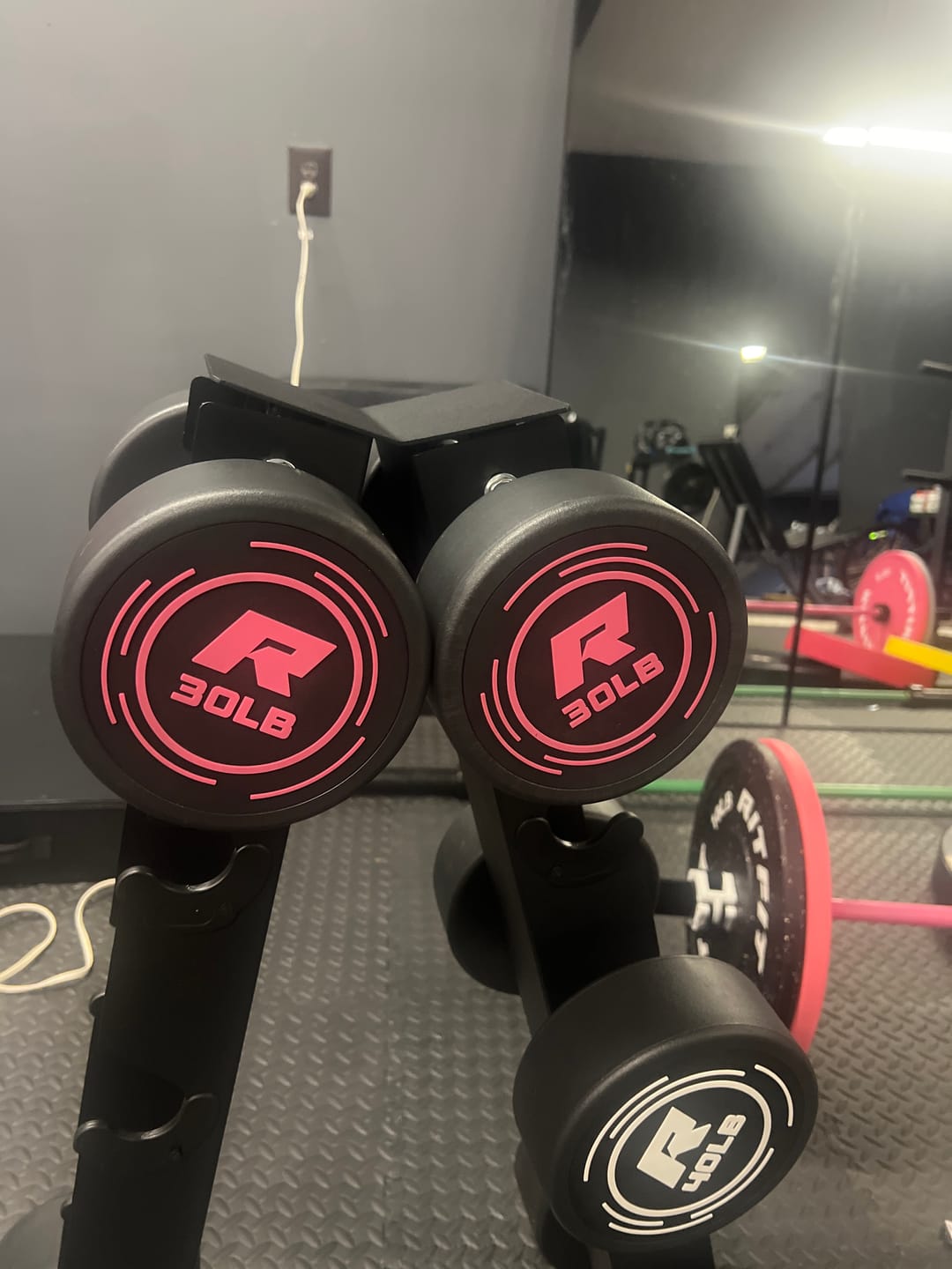 Customer photo review of RitFit Pink PVC-Coated Round Dumbbells in Pairs