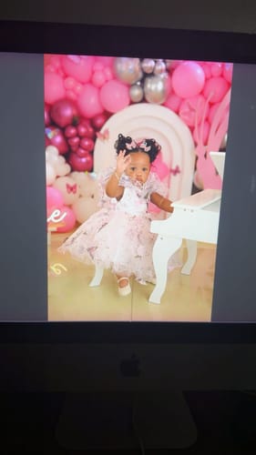 Customer photo review of Baby Girl And Toddler Butterfly Flower Birthday Party Princess Dress