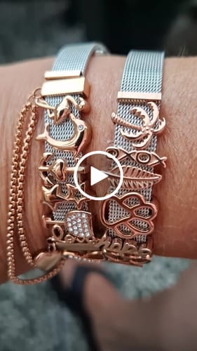 Customer video review of Mesh charm wine glass rosé gold