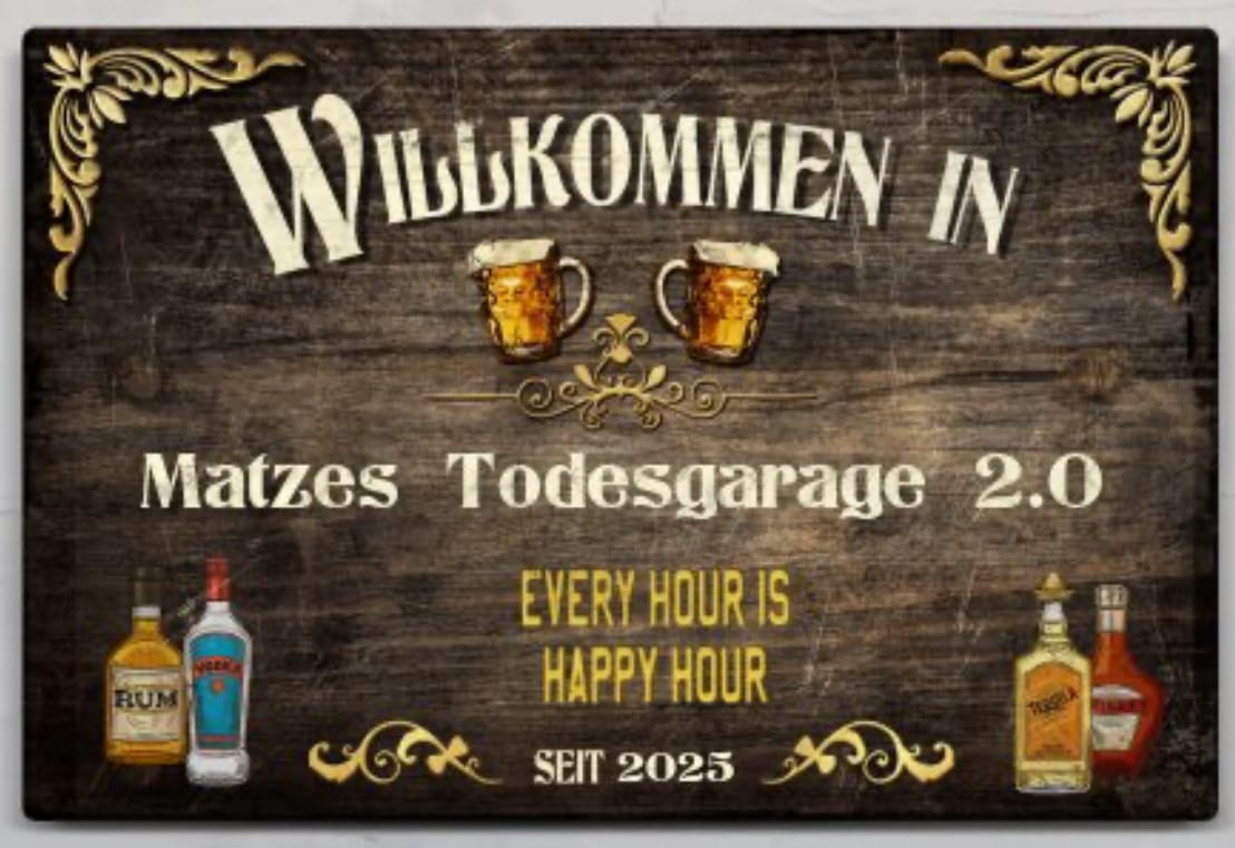 Customer photo review of Meine Bar - Indoor-Türschild