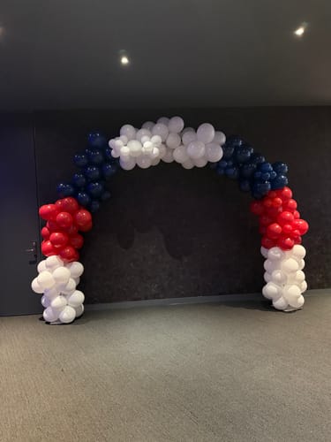 Customer photo review of 10x8 Ft Aluminum Balloon Arch Frame Wedding Arch Stand