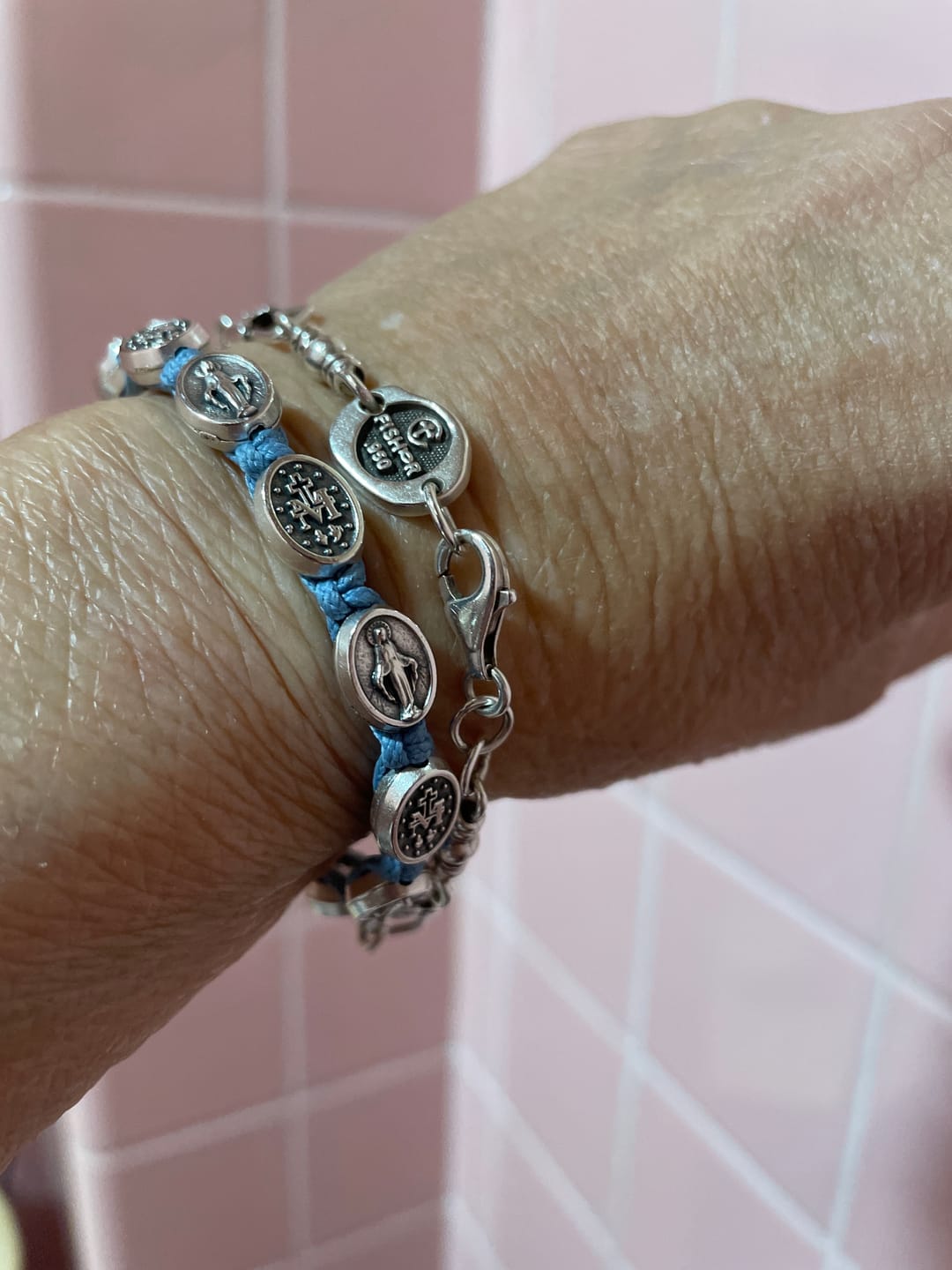 Customer photo review of Miraculous Mary Blessing Bracelet