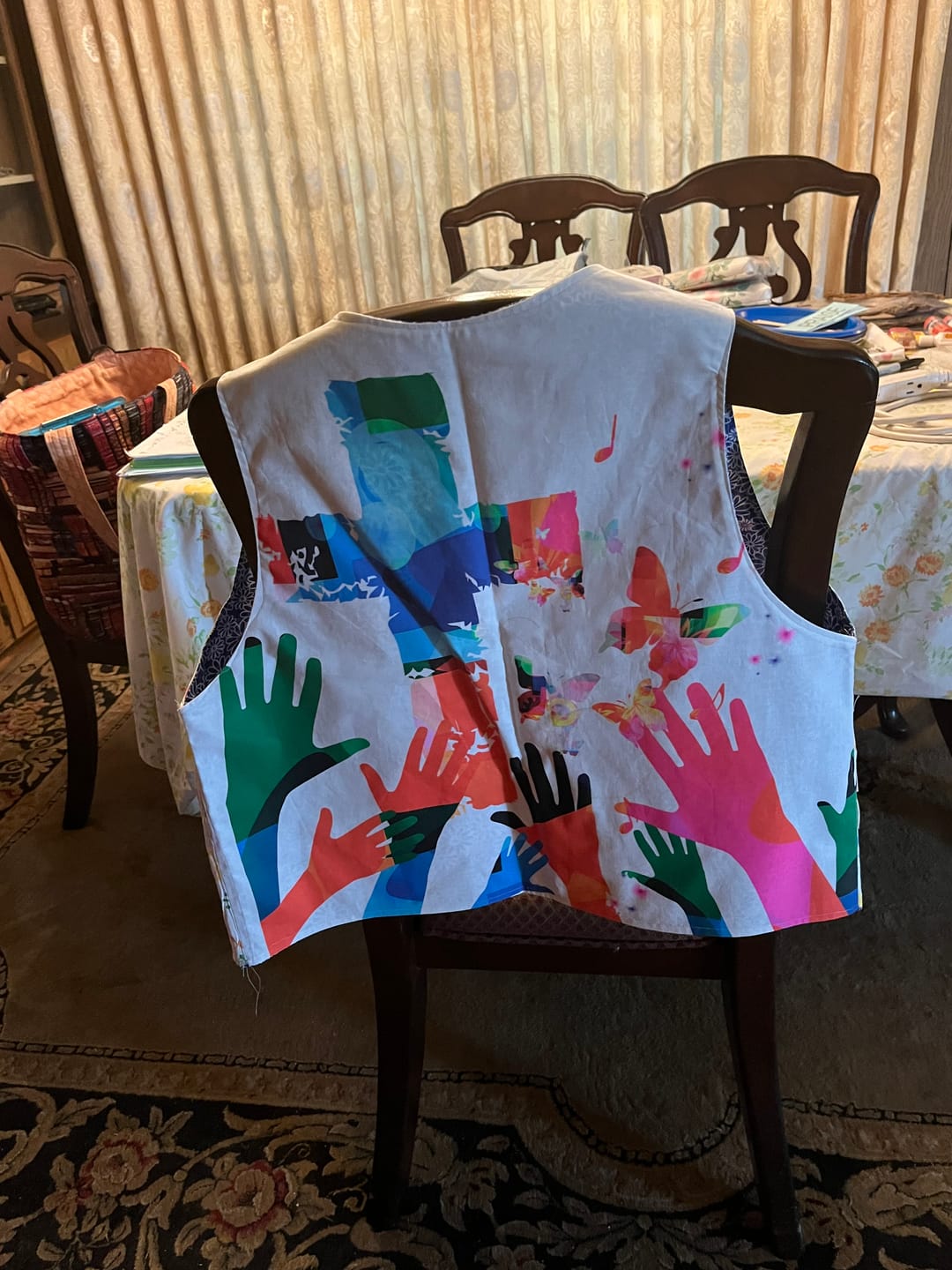 Customer photo review of Colorful Praise and Worship Fabric Panel
