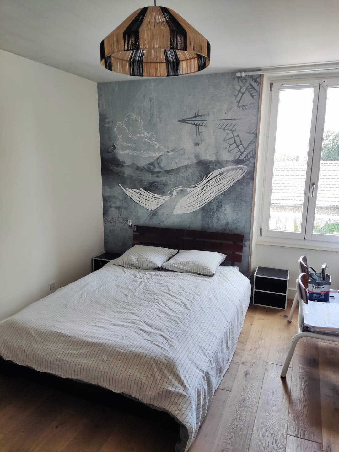 Customer photo review of Papier peint panoramique chambre enfant baleine en mer