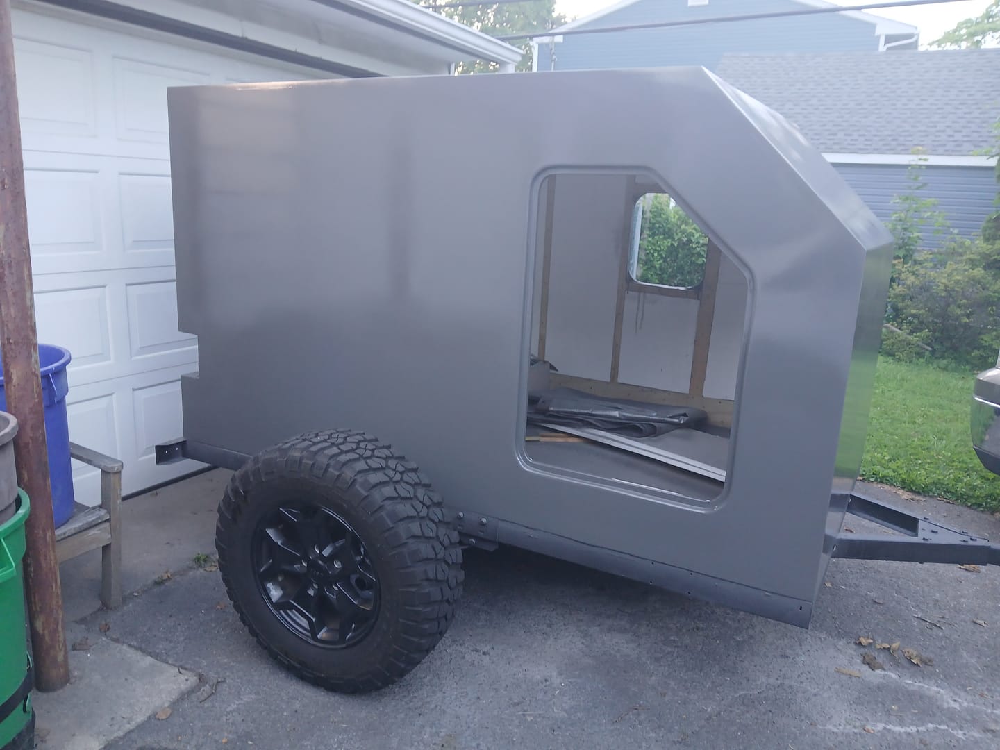 Customer photo review of 3500 lb Trailer Axle With Idler Hubs | Round Straight