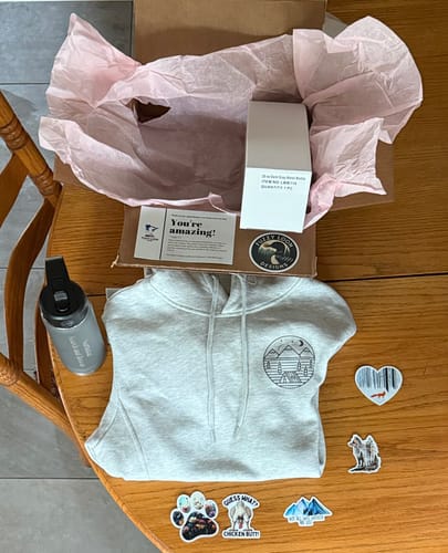 Customer photo review of Fuzzy Loon Fan Box | Quarterly Subscription