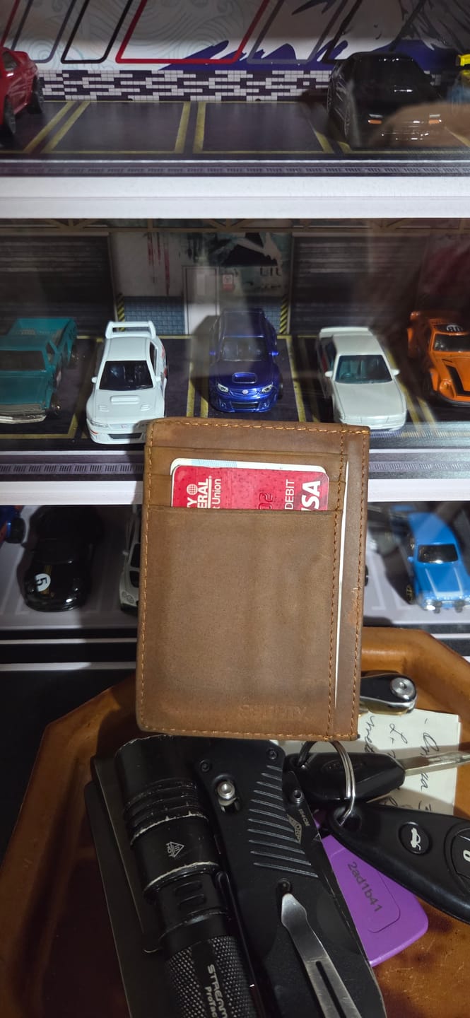 Customer photo review of 80Eighty® Cognac Leather Wallet