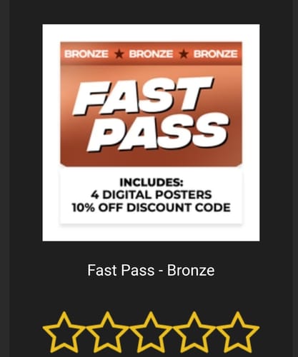 Customer photo review of Fast Pass - Bronze