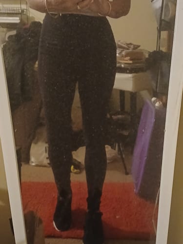 Customer photo review of High Waisted Tummy Control Shaping Training Leggings (2 Pack)