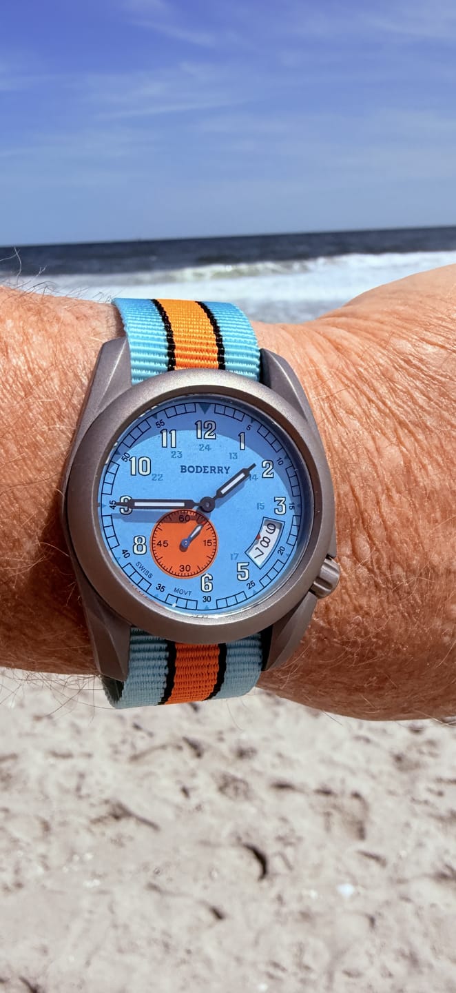 Customer photo review of VOYAGER 38 - 100M Waterproof Titanium Field Watch | 917G