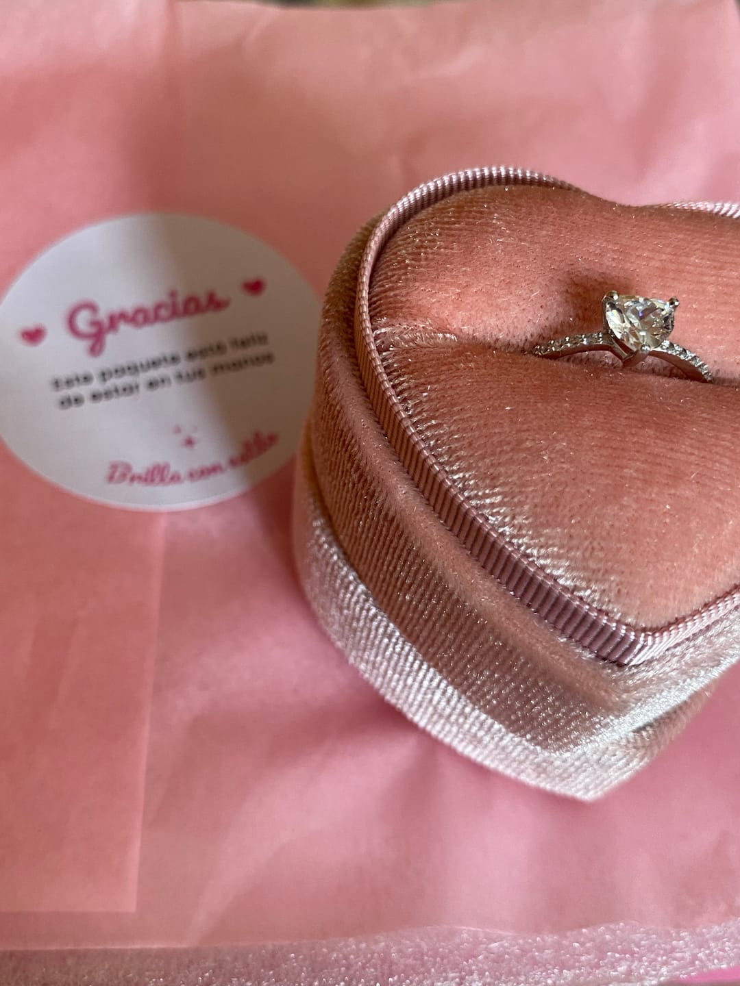 Customer photo review of Anillo Promesa Eternal Love Plata 925