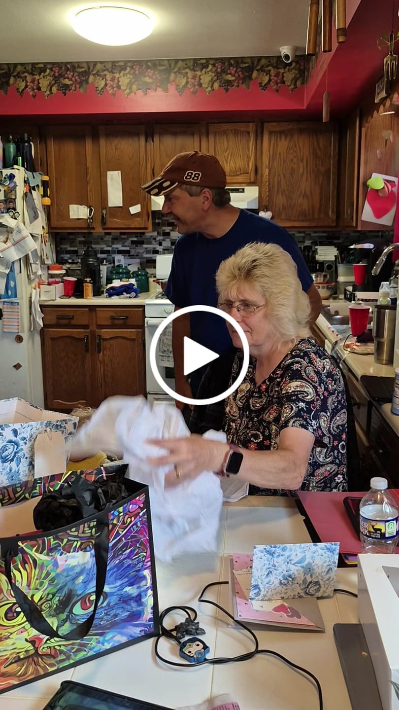Customer video review of Watercolor Memorial Portrait