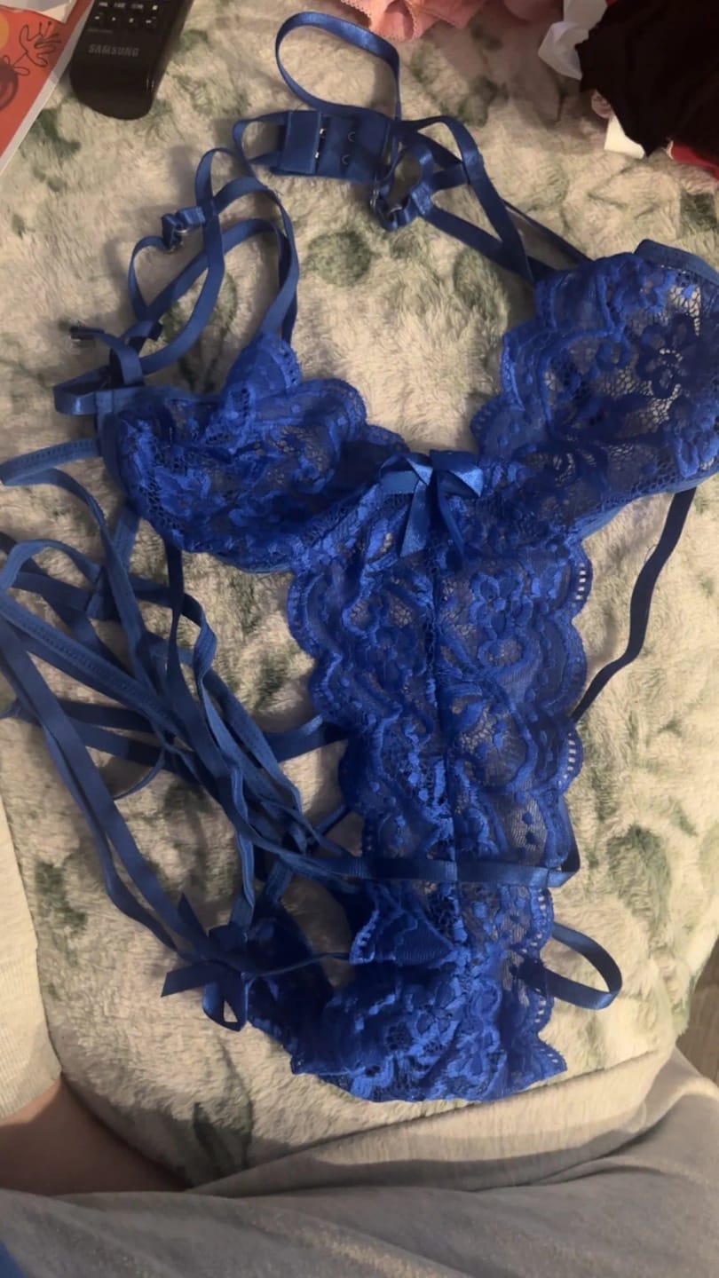 Customer photo review of Enchantress Lace Fantasy Crotchless Bodysuit