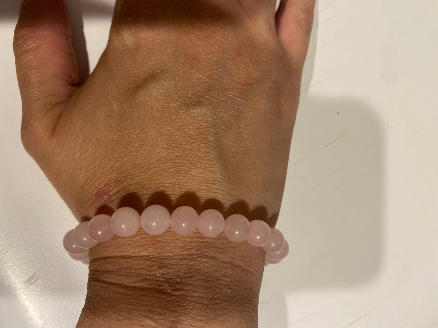 Customer photo review of Rose Quartz Self-Love Bracelet