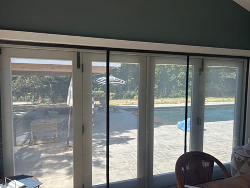 Customer photo review of Custom Double Door Magnetic Screen