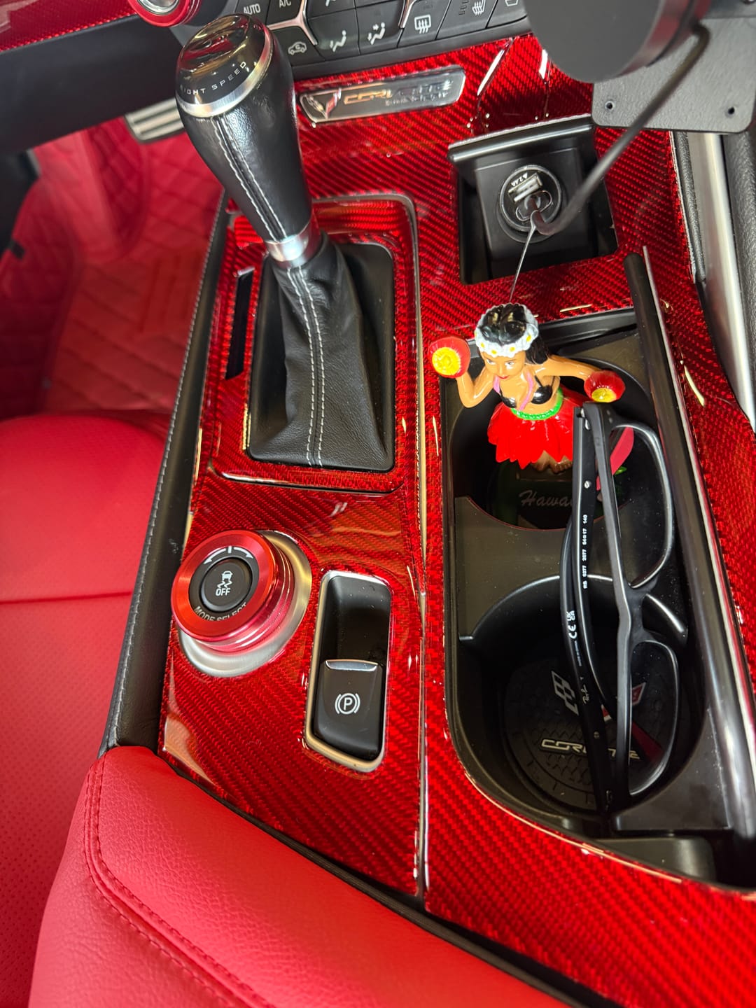 Customer photo review of C7 Corvette 2014-2019 Center Console Carbon Fiber Overlay