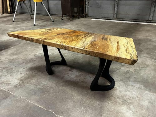 Customer photo review of 117 Uzar 16" Live Edge Bench Legs