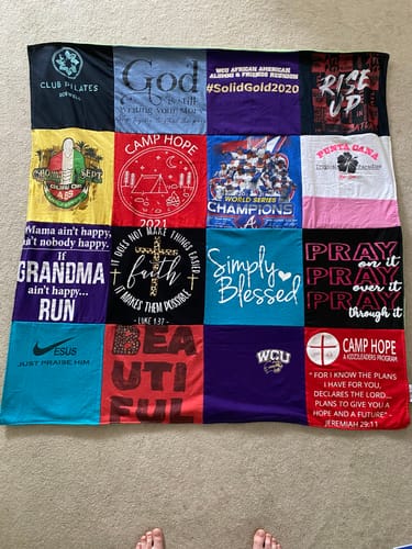 Customer photo review of Project Repat T-Shirt Quilt
