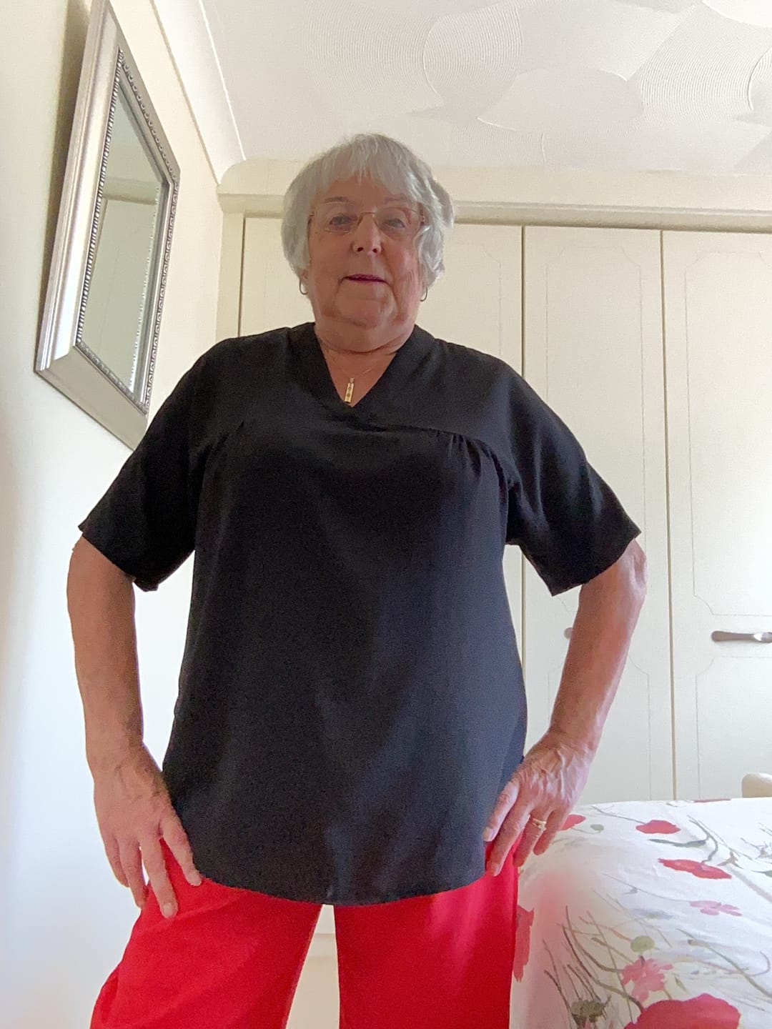 Customer photo review of Plain Bubble Crepe Fabric