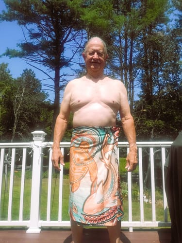 Customer photo review of Hawaii Lavalava Polynesiann Shark And Sea Turtle Dreamy Turquoise Artsy LT14